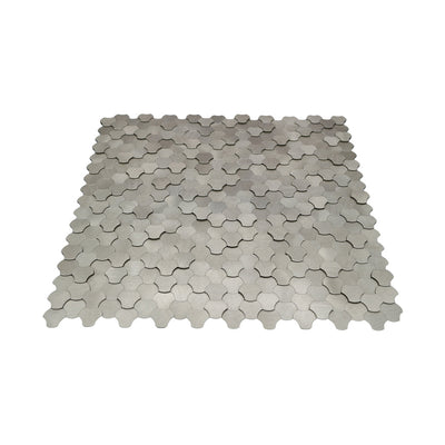 Trefoil 3D Silver Peel & Stick Splashback | 30.5×29.6 cm | Self-Adhesive Mosaic Tile