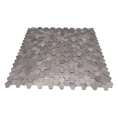 Trefoil 3D Anthracite Peel & Stick Splashback | 30.5×29.6 cm | Self-Adhesive Mosaic Tile