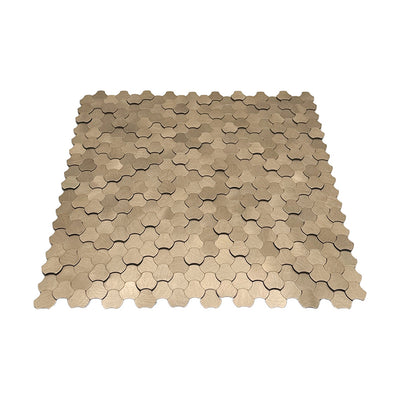 Trefoil 3D Champagne Peel & Stick Splashback | 30.5×29.6 cm | Self-Adhesive Mosaic Tile