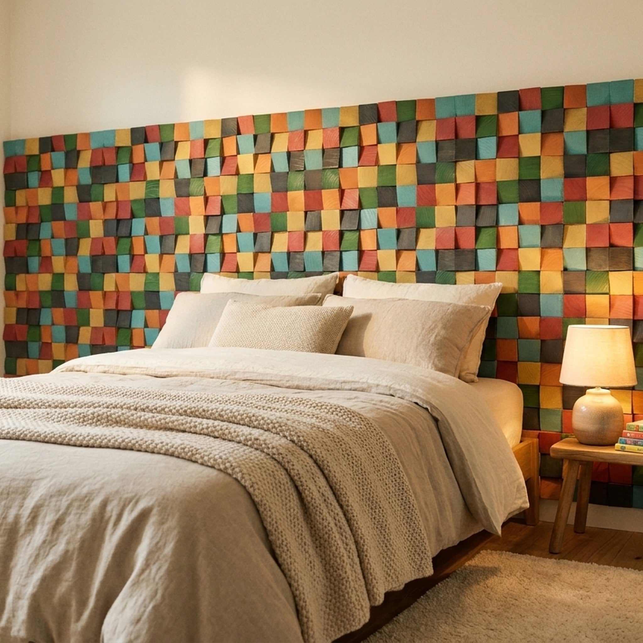Dark Pine 3D Wood Wall Panel | 30×30 cm | Real Wood