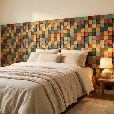 Dark Pine 3D Wood Wall Panel | 30×30 cm | Real Wood