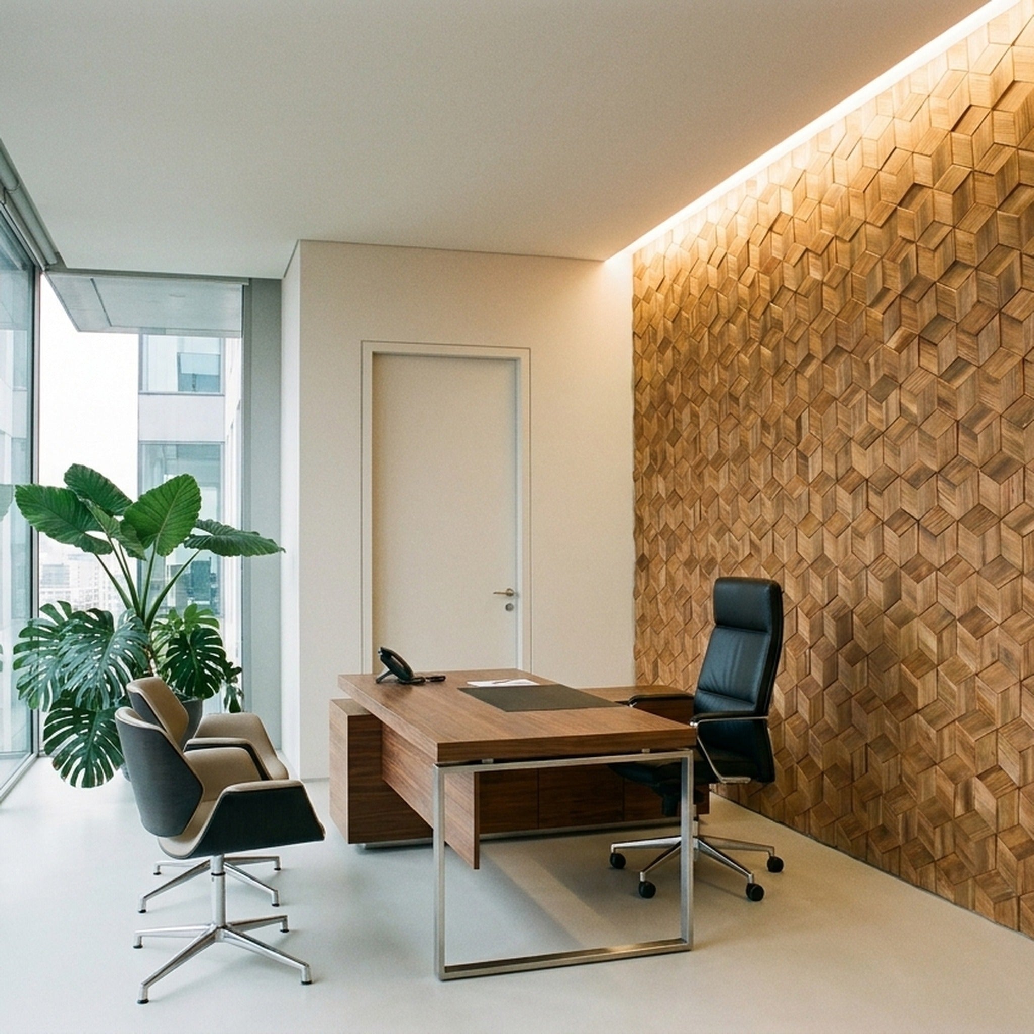 Fresh Pine 3D Wood Wall Panel | 30×35 cm | Real Wood