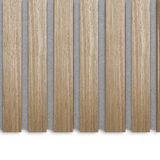 Wooden Wall Panel Natural Oak with Grey Felt 240cmx60cm