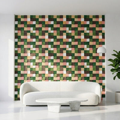Rich Pine 3D Wood Wall Panel | 30×30 cm | Real Wood