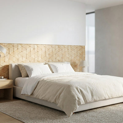 Compact Rubber 3D Wood Wall Panel | 28×30 cm | Real Wood