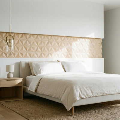 Spacious Rubber 3D Wood Wall Panel | 30×35 cm | Real Wood