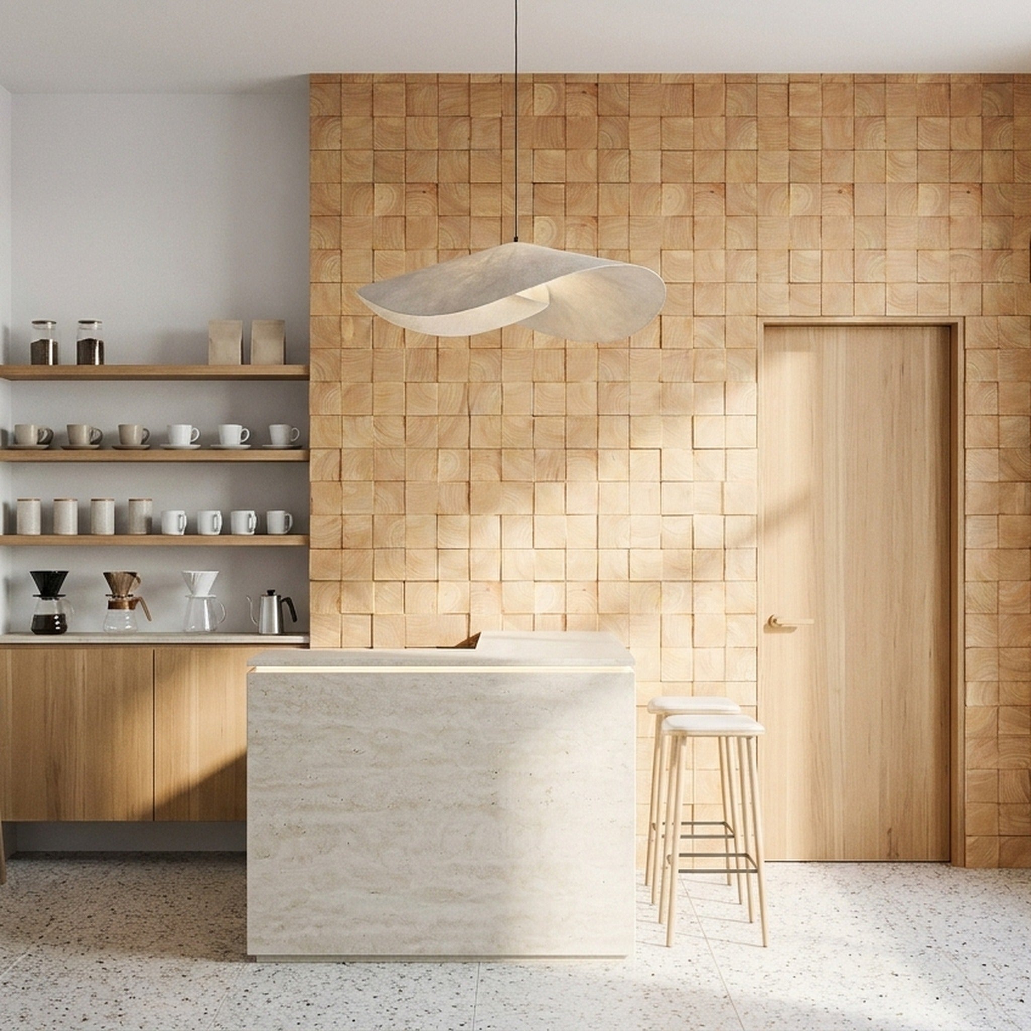 Rubber 3D Wood Wall Panel | 30×30 cm | Real Wood