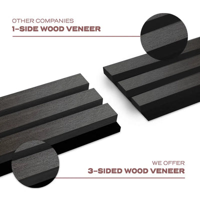Sample Black Oak Acoustic Wooden Wall Panel Aku Woodpanel UK