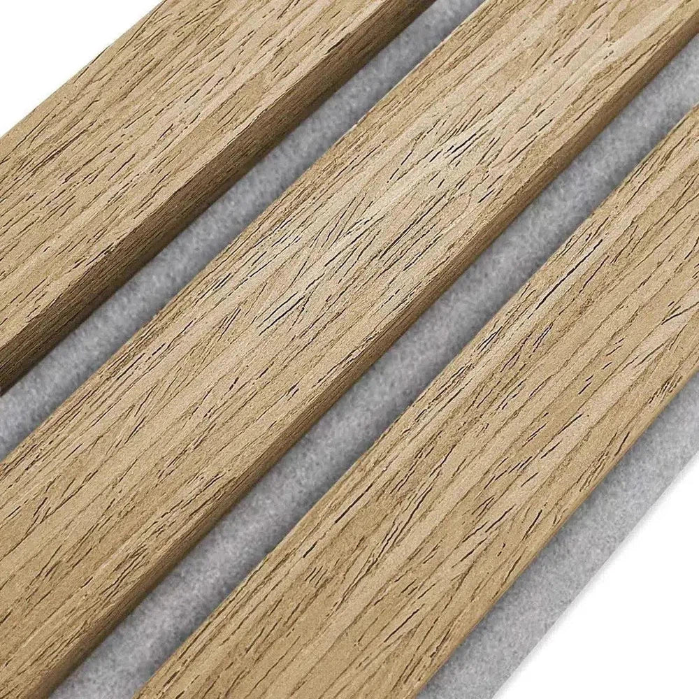 Sample - Wooden Wall Panel | Natural Oak Grey Felt