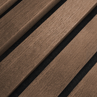 Smoked Oak Acoustic Wooden Wall Panel 3-Sided Wood Veneer Aku Woodpanel UK