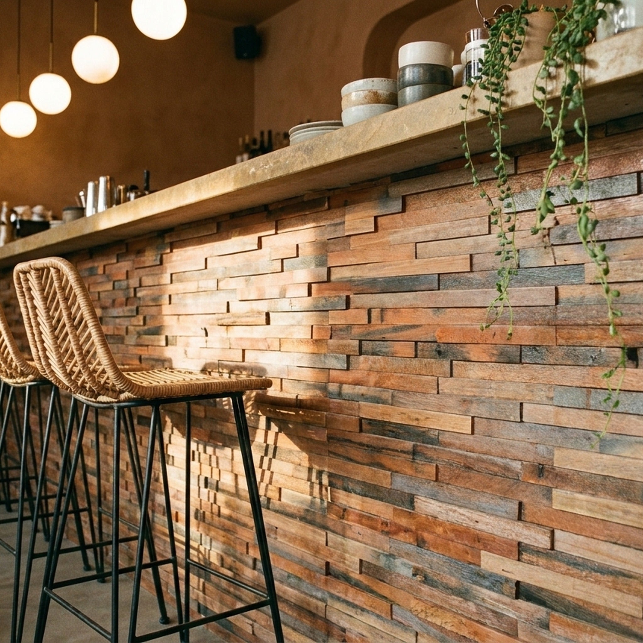 Wide Shipwood 3D Wood Wall Panel | 30×60 cm | Real Wood