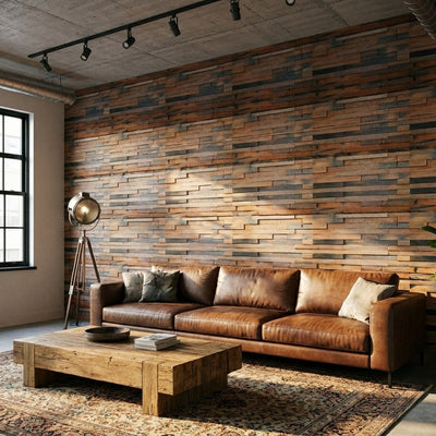 Wide Shipwood 3D Wood Wall Panel | 30×60 cm | Real Wood