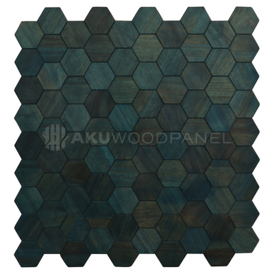 Snowdrop Cadet Blue 3D Decorative Wall Panel 60x60cm Handcrafted Aku Woodpanel UK