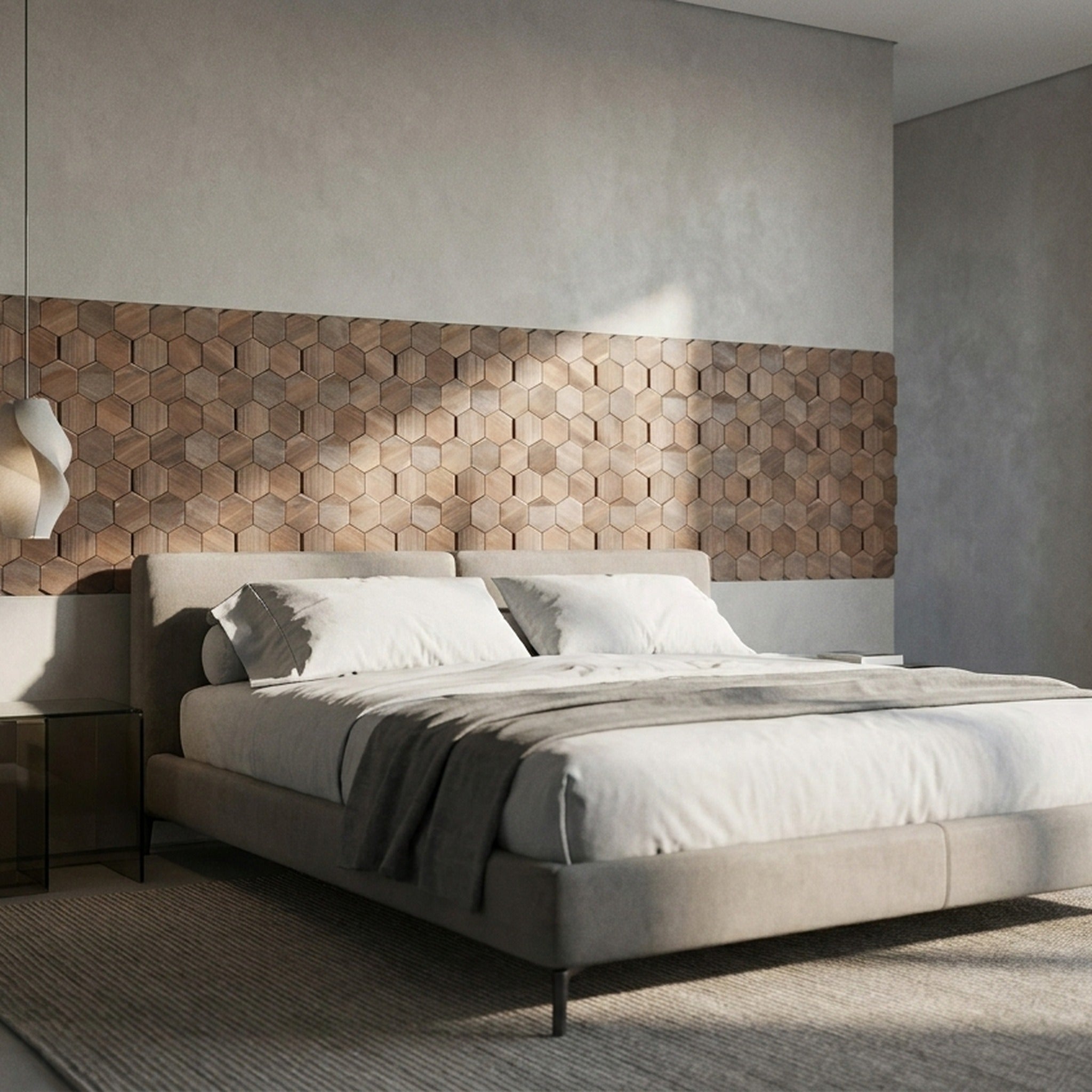Tropical Walnut 3D Wood Wall Panel | 26×30 cm | Real Wood