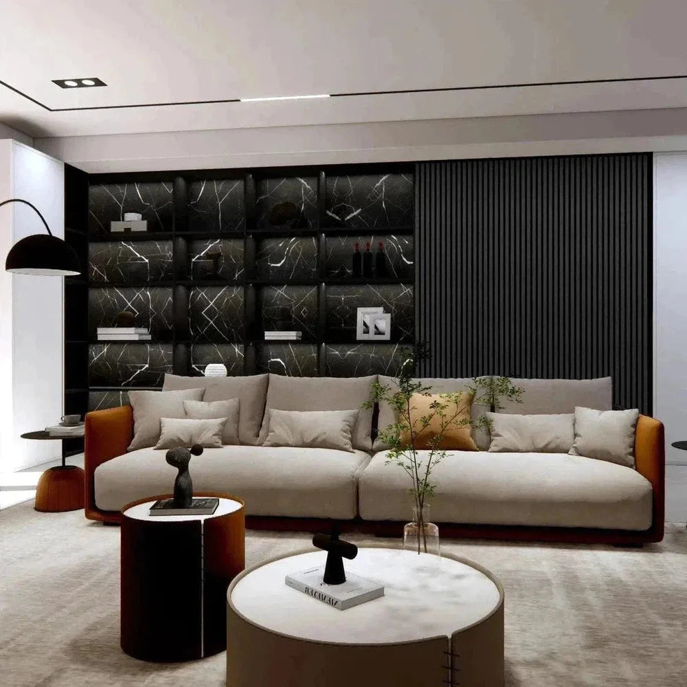 Black Oak 300 cm Acoustic Wooden Wall Panel 3-Sided Wood Veneer Aku Woodpanel UK