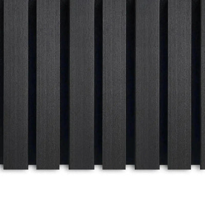 Black Oak Acoustic Wooden Wall Panel 3-Sided Wood Veneer Aku Woodpanel UK