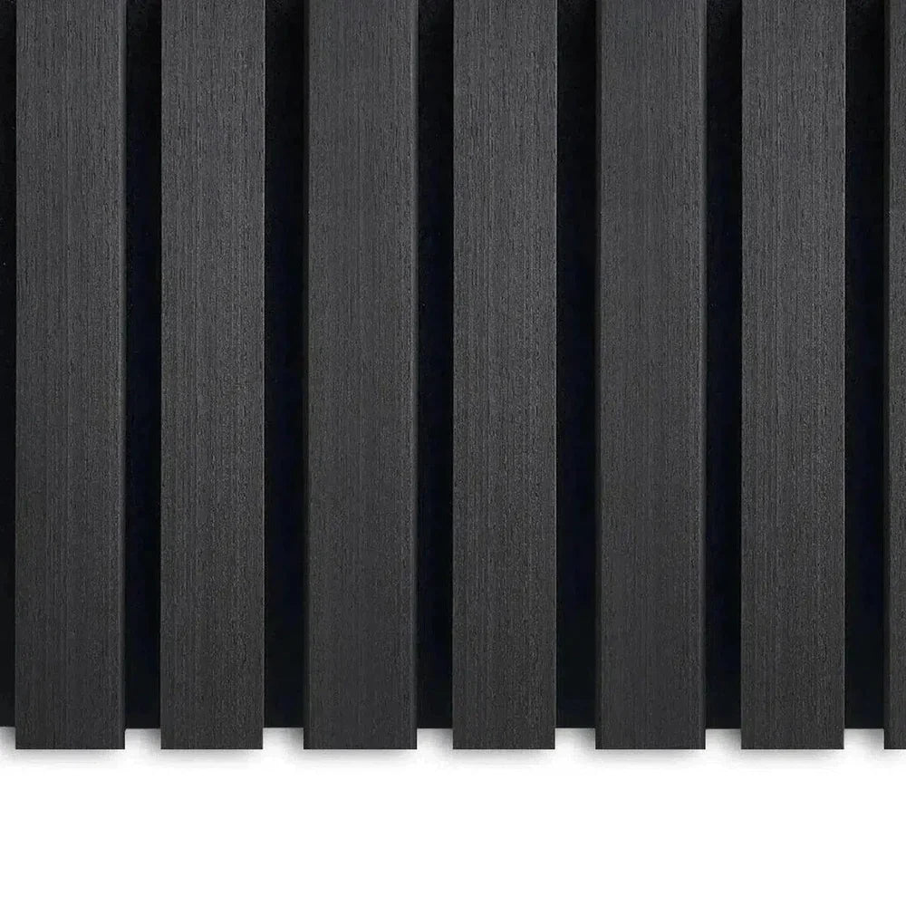 Black Oak 300 cm Acoustic Wooden Wall Panel 3-Sided Wood Veneer Aku Woodpanel UK