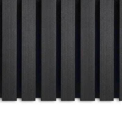 Black Oak 300 cm Acoustic Wooden Wall Panel 3-Sided Wood Veneer Aku Woodpanel UK
