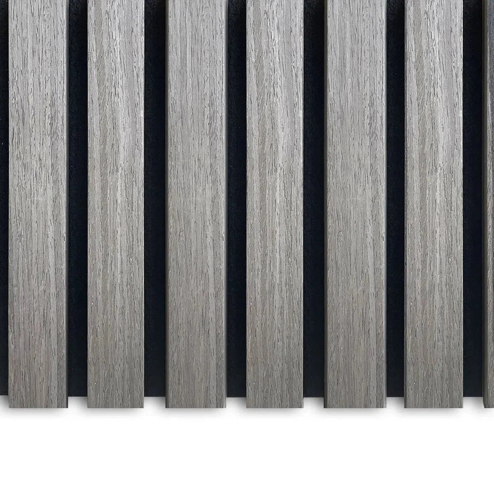 Grey Walnut Acoustic Wall Panel UK | 3-Sided Wood Veneer