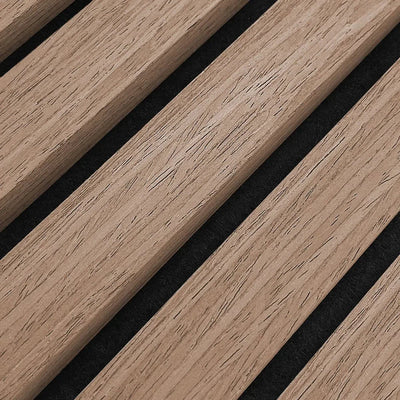 Mocca Acoustic Wooden Wall Panel 3-Sided Wood Veneer Aku Woodpanel UK