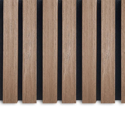 Mocca Acoustic Wooden Wall Panel 3-Sided Wood Veneer Aku Woodpanel UK