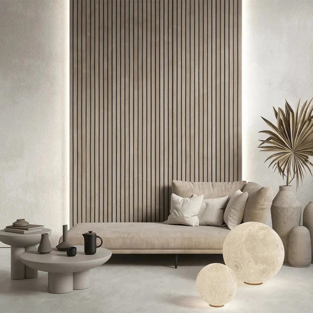 Natural Oak 300 cm Acoustic Wooden Wall Panel 3-Sided Wood Veneer Aku Woodpanel UK