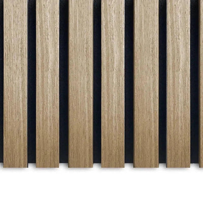 Natural Oak Acoustic Wooden Wall Panel 3-Sided Wood Veneer Aku Woodpanel UK
