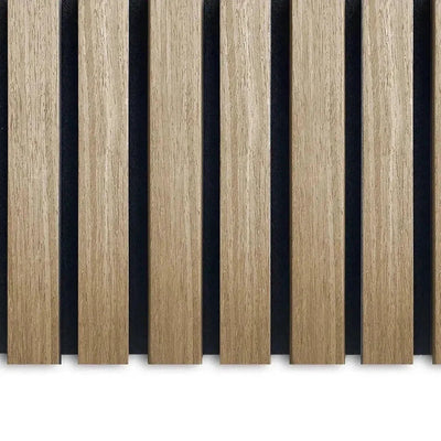 Natural Oak 300 cm Acoustic Wooden Wall Panel 3-Sided Wood Veneer Aku Woodpanel UK