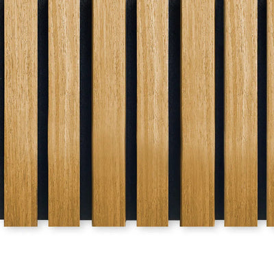 Rustic Oak Acoustic Wooden Wall Panel 3-Sided Wood Veneer Aku Woodpanel UK