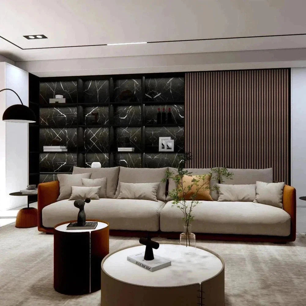 Smoked Oak 300 cm Acoustic Wooden Wall Panel 3-Sided Wood Veneer Aku Woodpanel UK