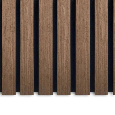 Smoked Oak Acoustic Wooden Wall Panel 3-Sided Wood Veneer Aku Woodpanel UK