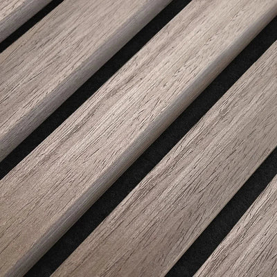 Walnut 300 cm Acoustic Wooden Wall Panel 3-Sided Wood Veneer Aku Woodpanel UK