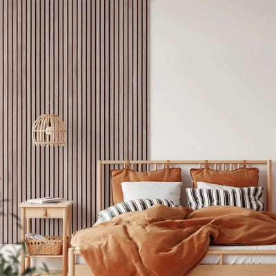 Walnut Acoustic Wooden Wall Panel 3-Sided Wood Veneer Aku Woodpanel UK