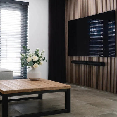 Walnut 300 cm Acoustic Wooden Wall Panel 3-Sided Wood Veneer Aku Woodpanel UK