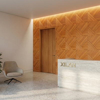 Xilan 3D Wood Wall Panel | 40×40 cm | Real Wood