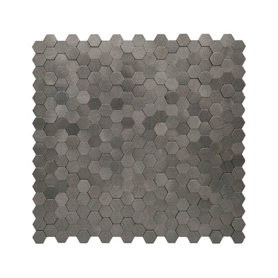 Mini Hexagon 3D Anthracite Peel & Stick Splashback | 29.8×30.7 cm | Self-Adhesive Mosaic Tile