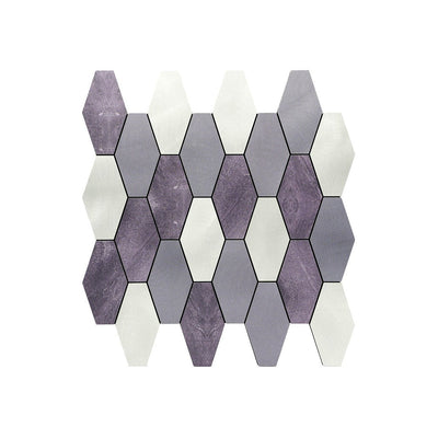 Picket Purple Peel & Stick Splashback | 30×30 cm | Self-Adhesive Mosaic Tile