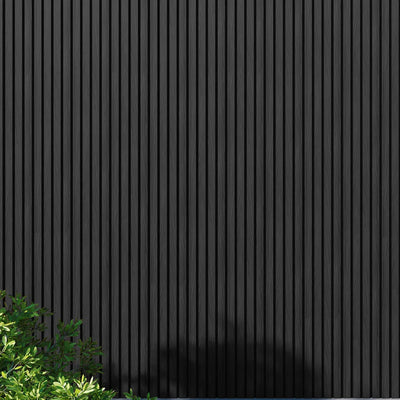 Exterior Wall Cladding Panel Black 290CM | Garden | 3D Wood Grain