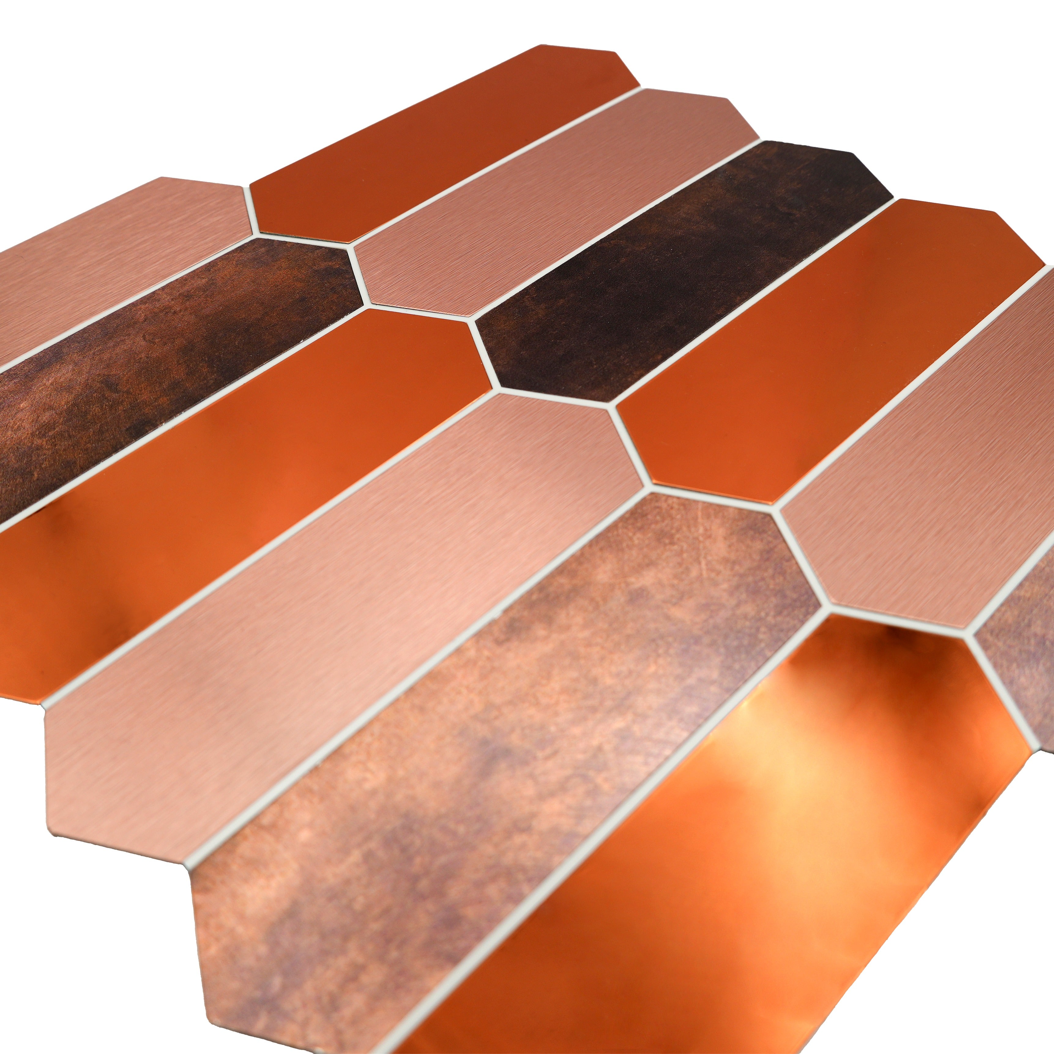 Picket Terracotta Peel & Stick Splashback | 28.2×27.3 cm | Self-Adhesive Mosaic Tile