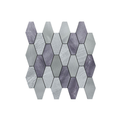 Picket Gray Peel & Stick Splashback | 30×30 cm | Self-Adhesive Mosaic Tile