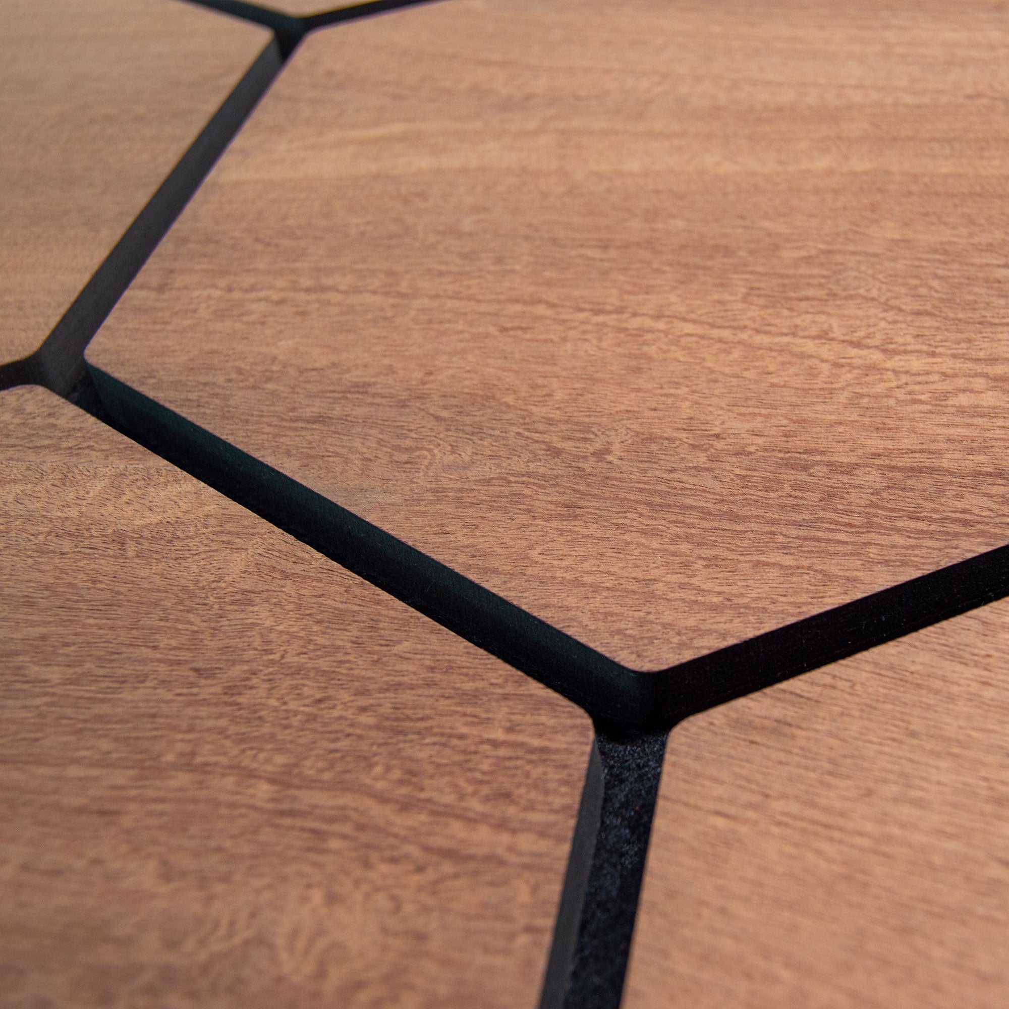 Hexagon Panel Smoked Oak 81 cm | Acoustic | Wall Decor