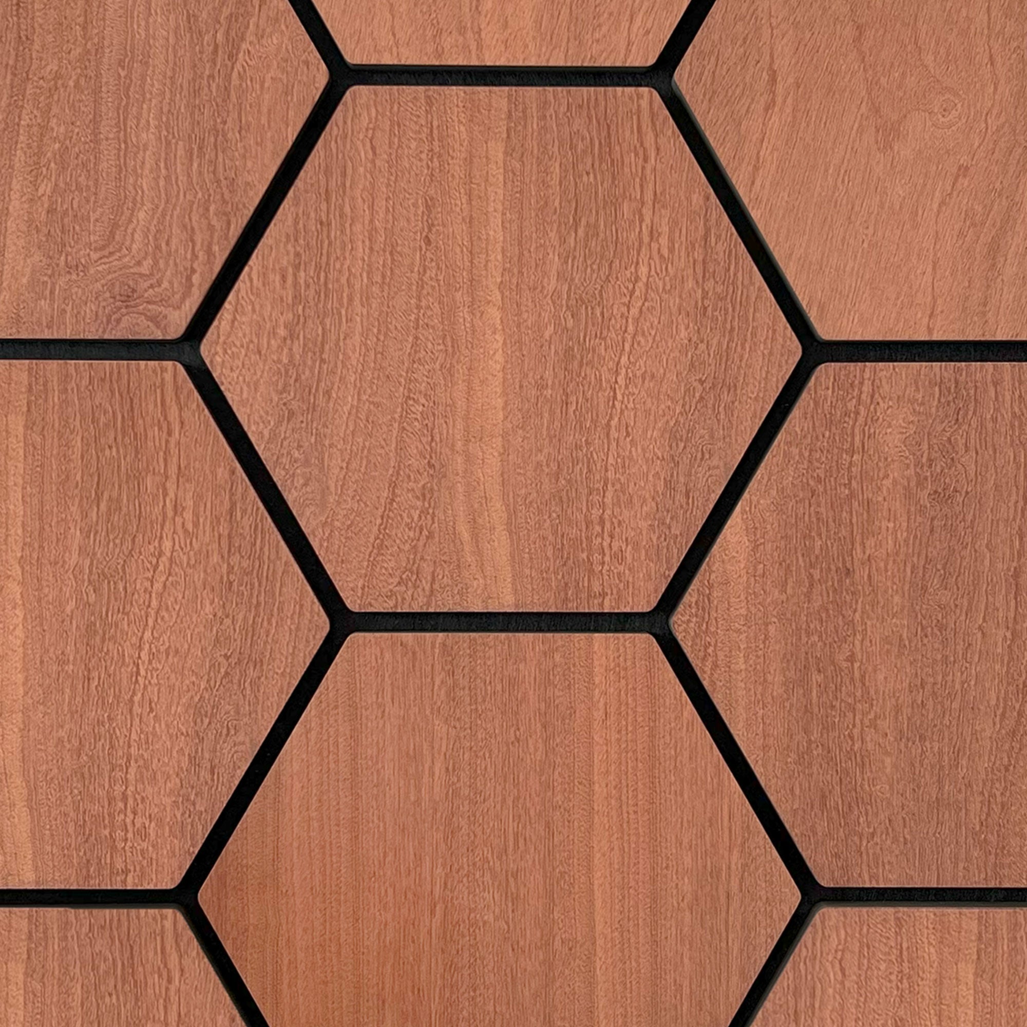 Hexagon Panel Smoked Oak 81 cm | Acoustic | Wall Decor