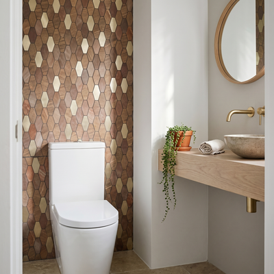 Picket Brown Peel & Stick Splashback | 30×30 cm | Self-Adhesive Mosaic Tile