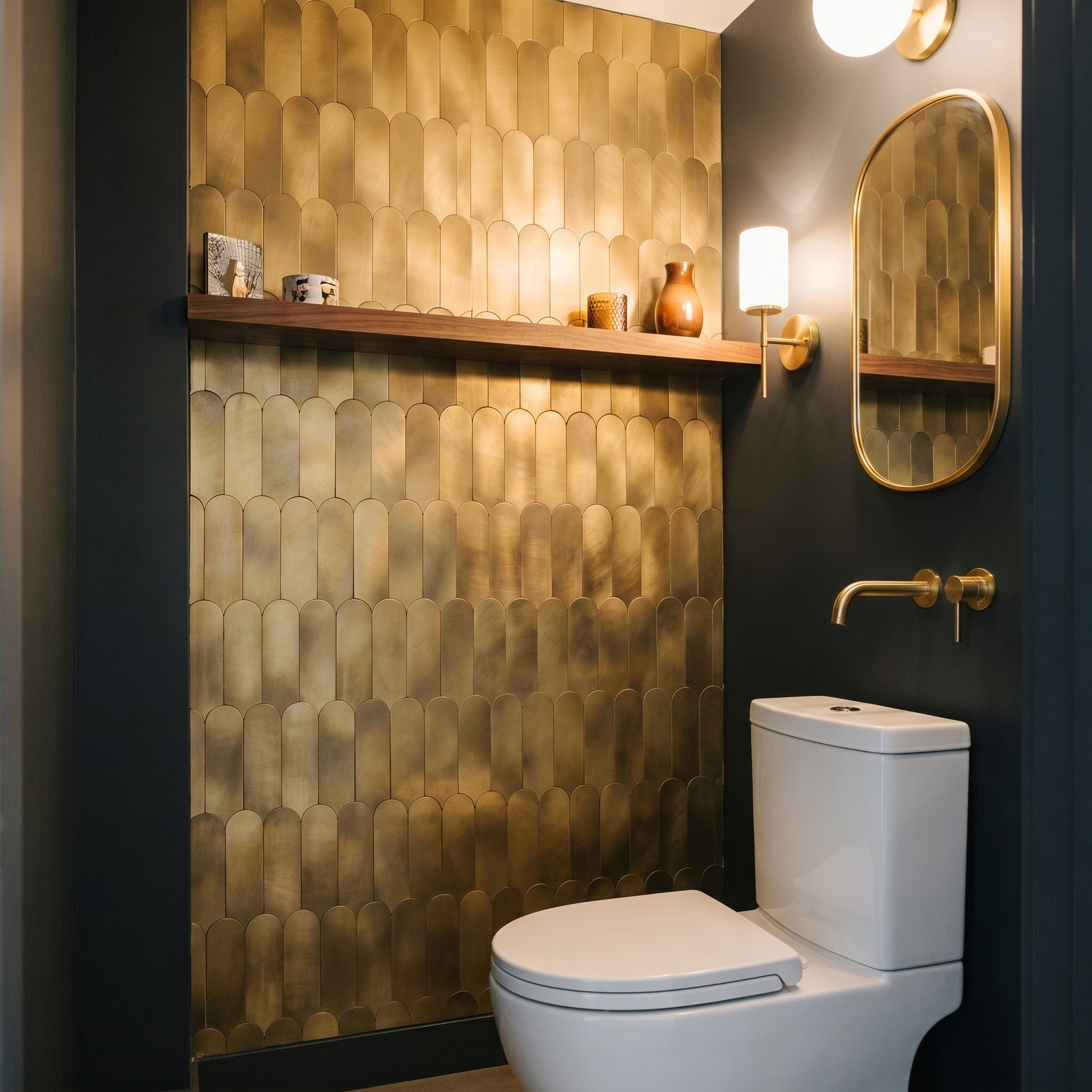 Arch Gold Peel & Stick Splashback | 28.8×29.8 cm | Self-Adhesive Mosaic Tile