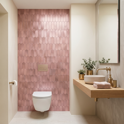 Arch Pink Peel & Stick Splashback | 28.8×29.8 cm | Self-Adhesive Mosaic Tile