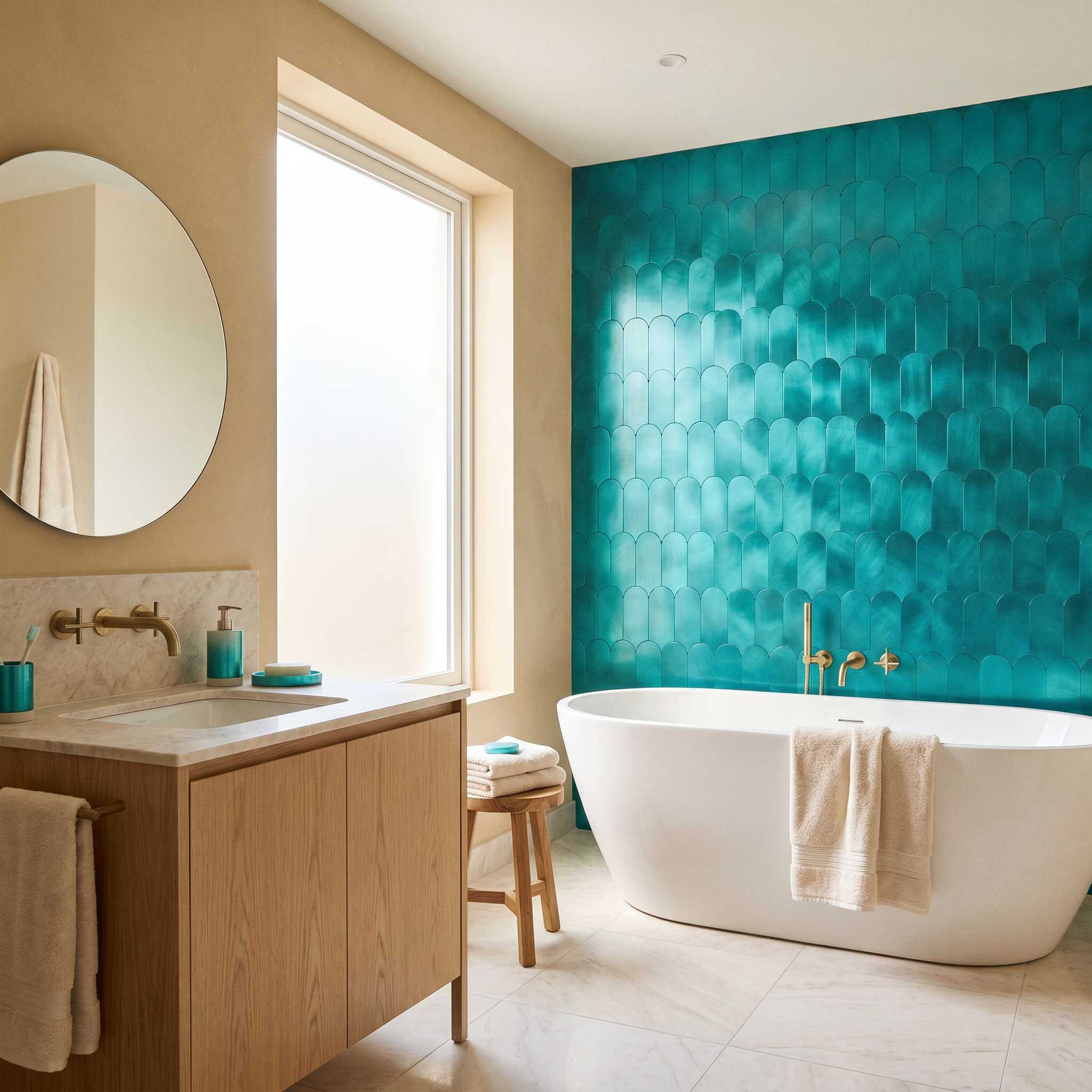 Arch Turquoise Peel & Stick Splashback | 28.8×29.8 cm | Self-Adhesive Mosaic Tile