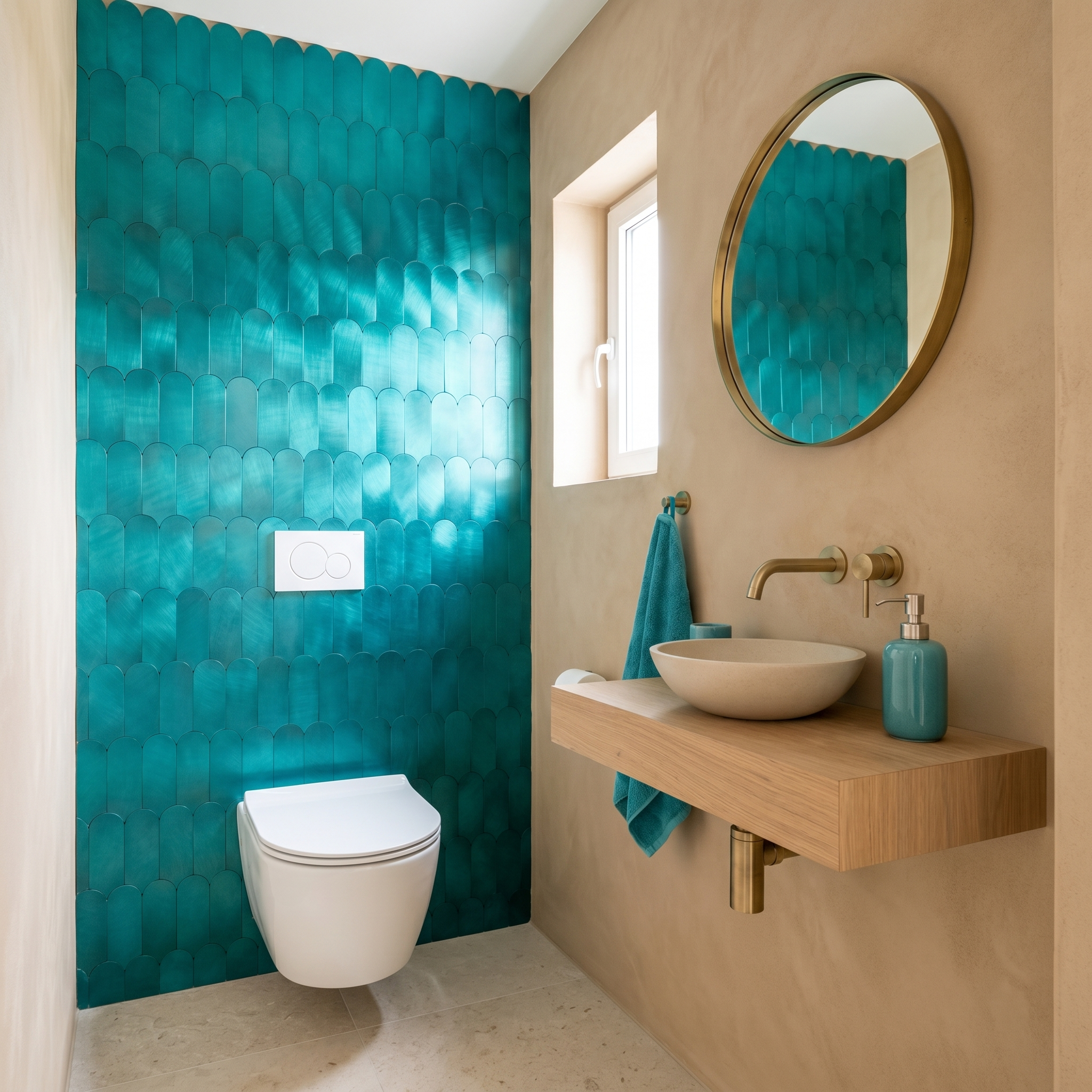 Arch Turquoise Peel & Stick Splashback | 28.8×29.8 cm | Self-Adhesive Mosaic Tile