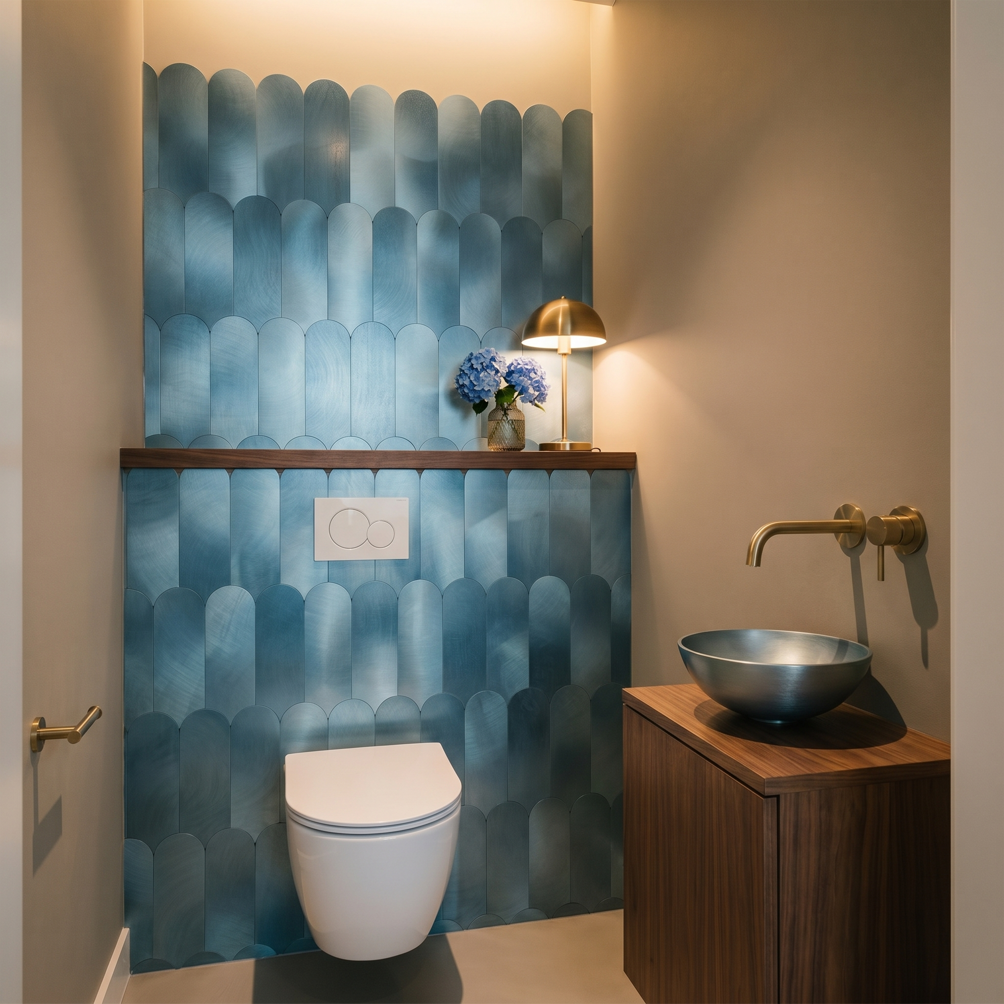 Arch Blue Peel & Stick Splashback | 28.8×29.8 cm | Self-Adhesive Mosaic Tile