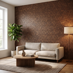 Aster Brown decorative wall panel in a modern living room