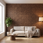 Clover Brown decorative wall panel in a modern living room